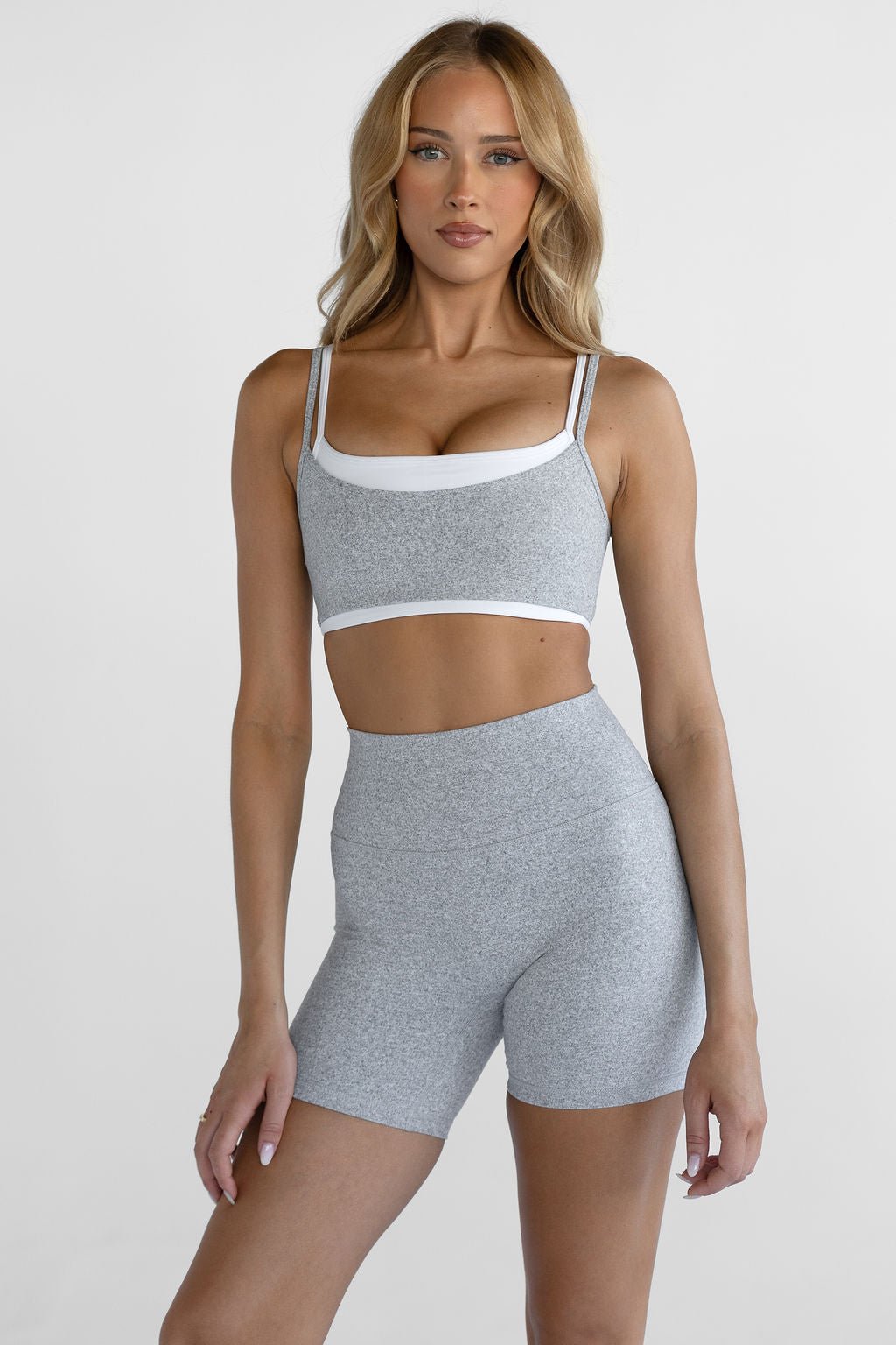 Double Layer Crop - Marl Grey